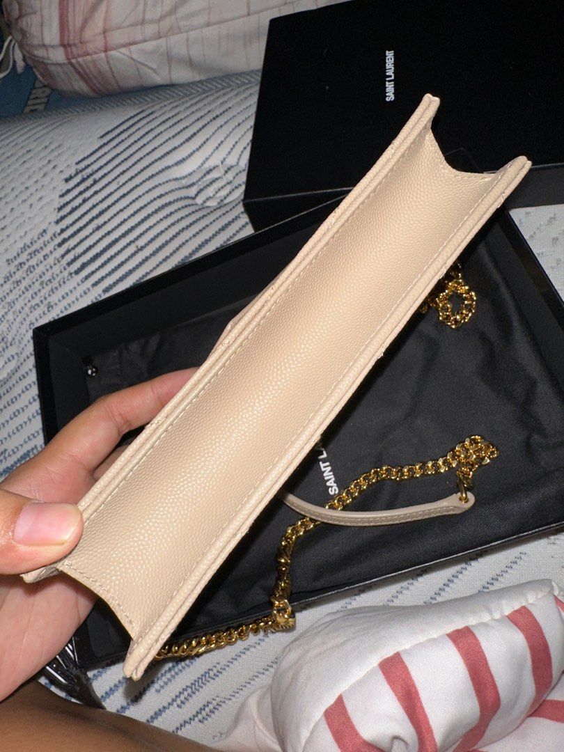 Ysl Woc Wallet On Chain Cm In Nude Barang Mewah Tas Dompet Di