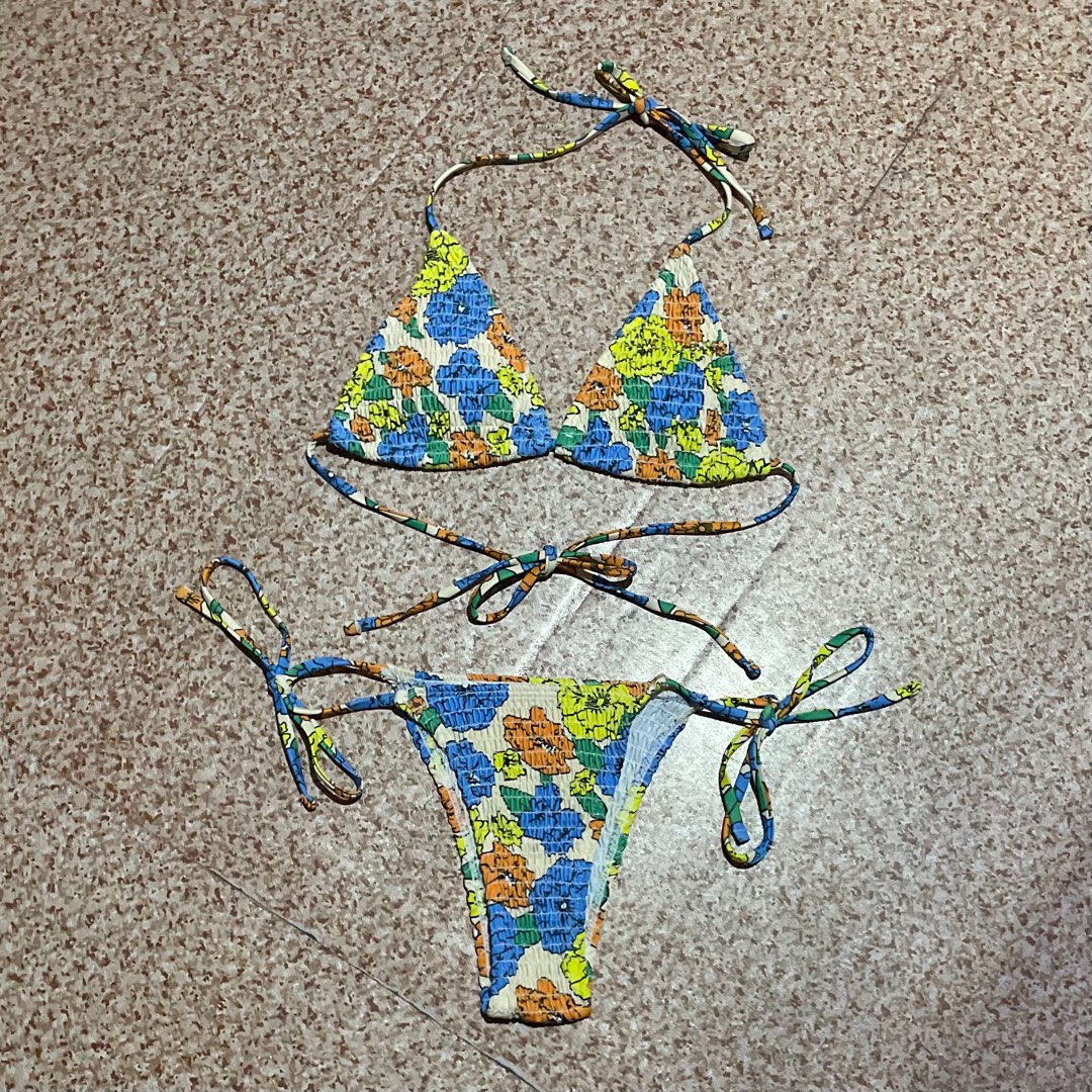 Floral Smocked Bikini Women S Fashion Swimwear Bikinis Swimsuits