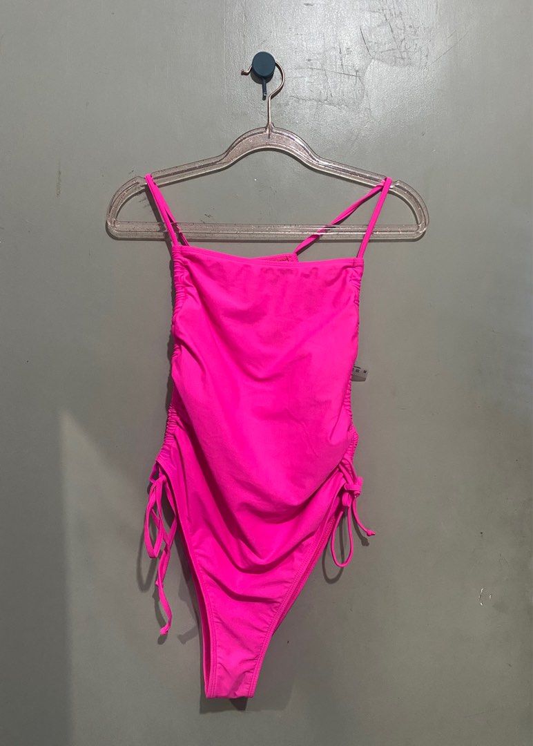 Hot Pink One Piece Women S Fashion Swimwear Bikinis Swimsuits On Carousell