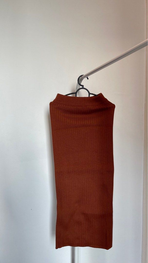 Pencil Skirt Nude Brown Women S Fashion Bottoms Skirts On Carousell