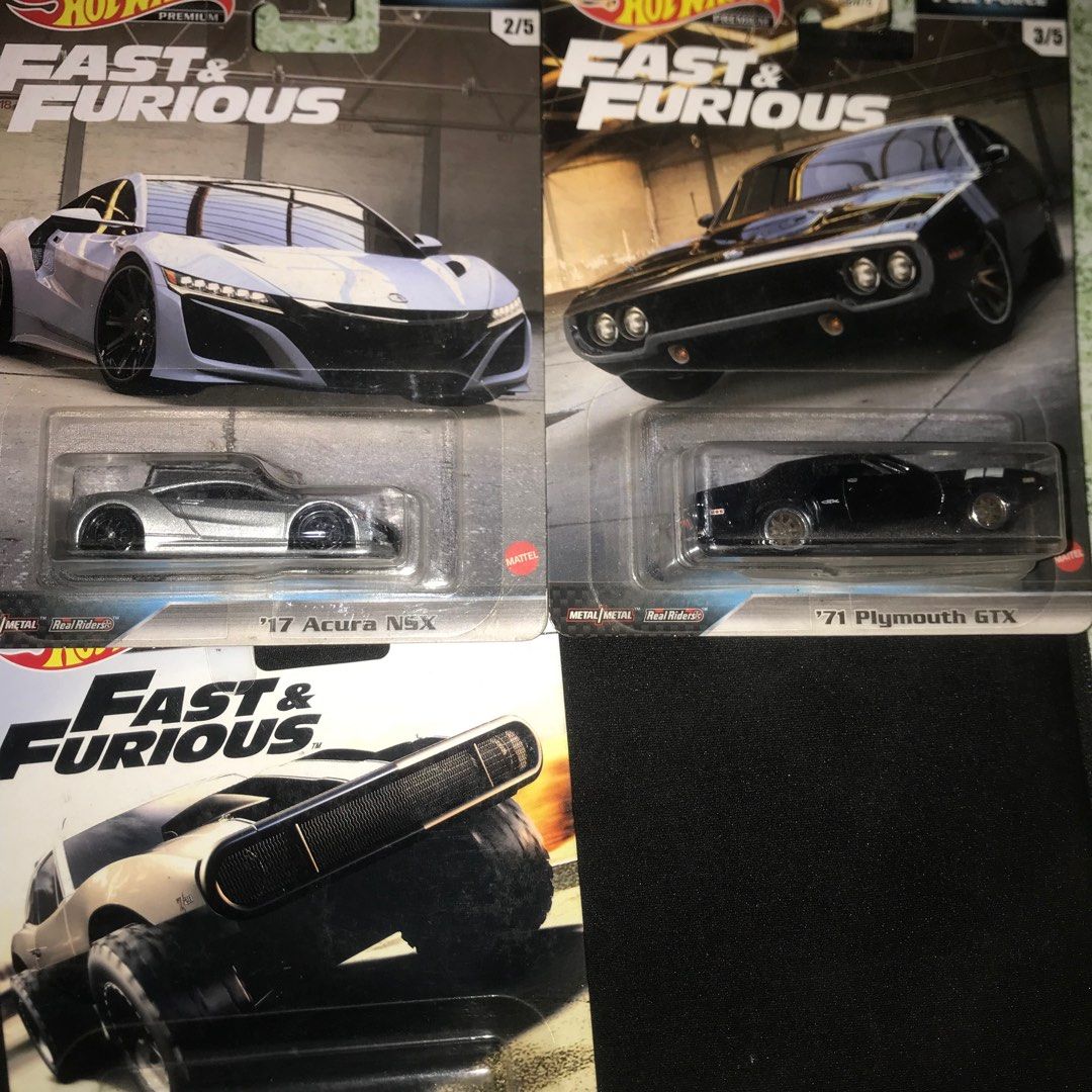 Hot Wheels Fast And Furious Set Subaru Jaguar Camaro Honda Plymount Hobbies Toys