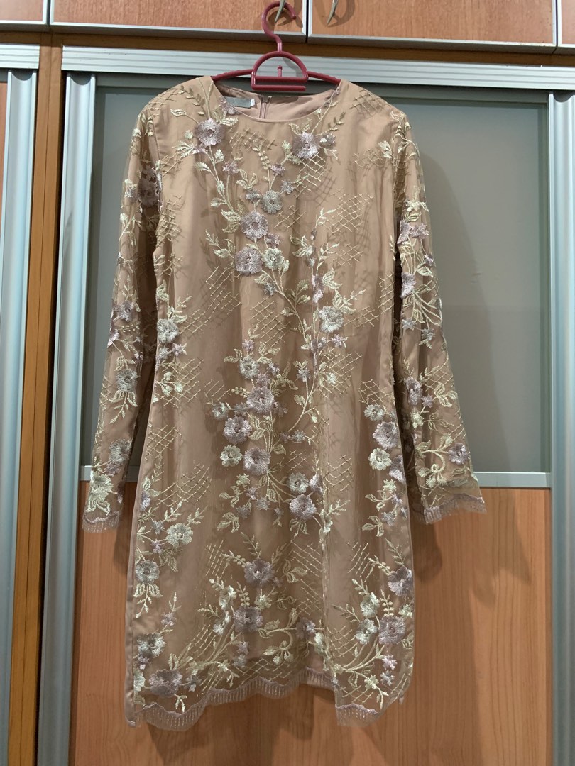 Baju Kurung Nude Pink Dusty Pink Women S Fashion Muslimah Fashion