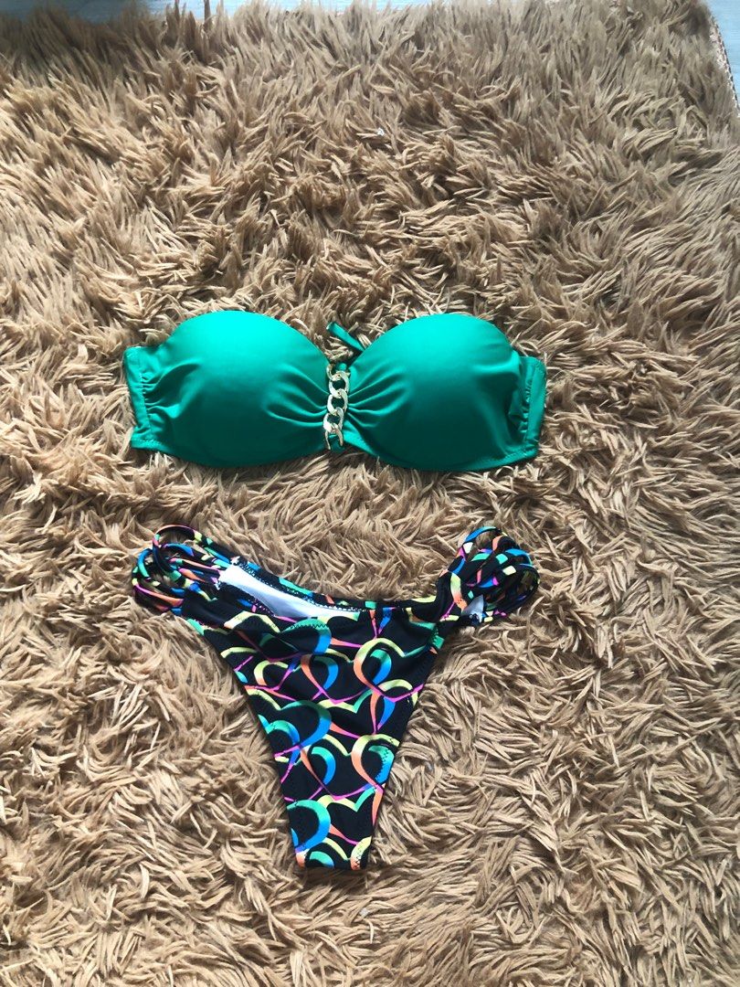 Beacqs Green Swimsuit Bikini Push Up On Carousell