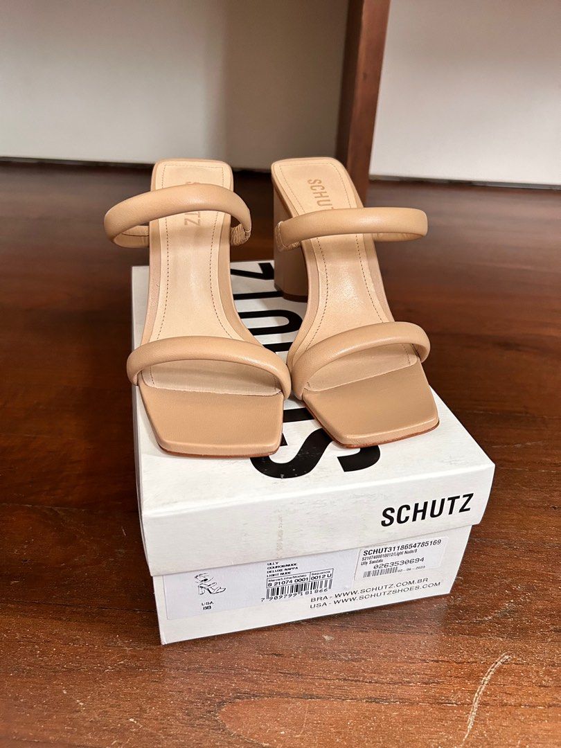 Schutz Ully Nude Heels Women S Fashion Footwear Heels On Carousell