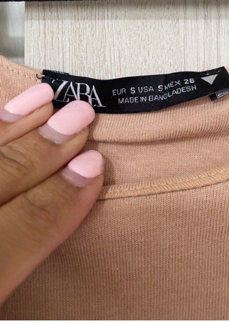 Zara High Neck Nude Dress Women S Fashion Dresses Sets Dresses On
