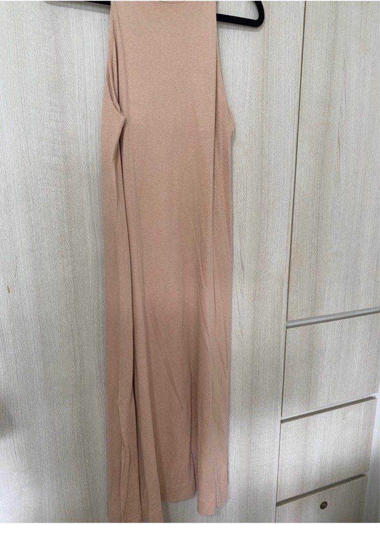 Zara High Neck Nude Dress Women S Fashion Dresses Sets Dresses On