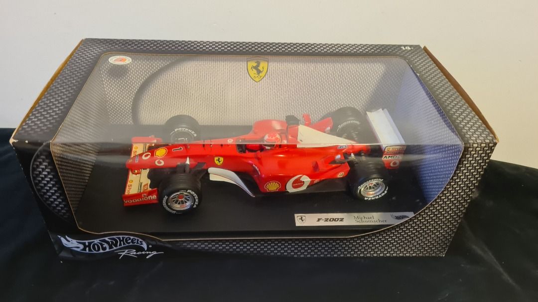 In Stock Ferrari F1 F2002 Michael Schumacher Rubens Barrichello 1 18th Scale Hot Wheel Model