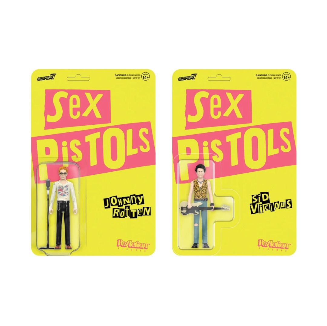 Super7 Sex Pistols ReAction Figures Wave 1 Johnny Rotten And Sid