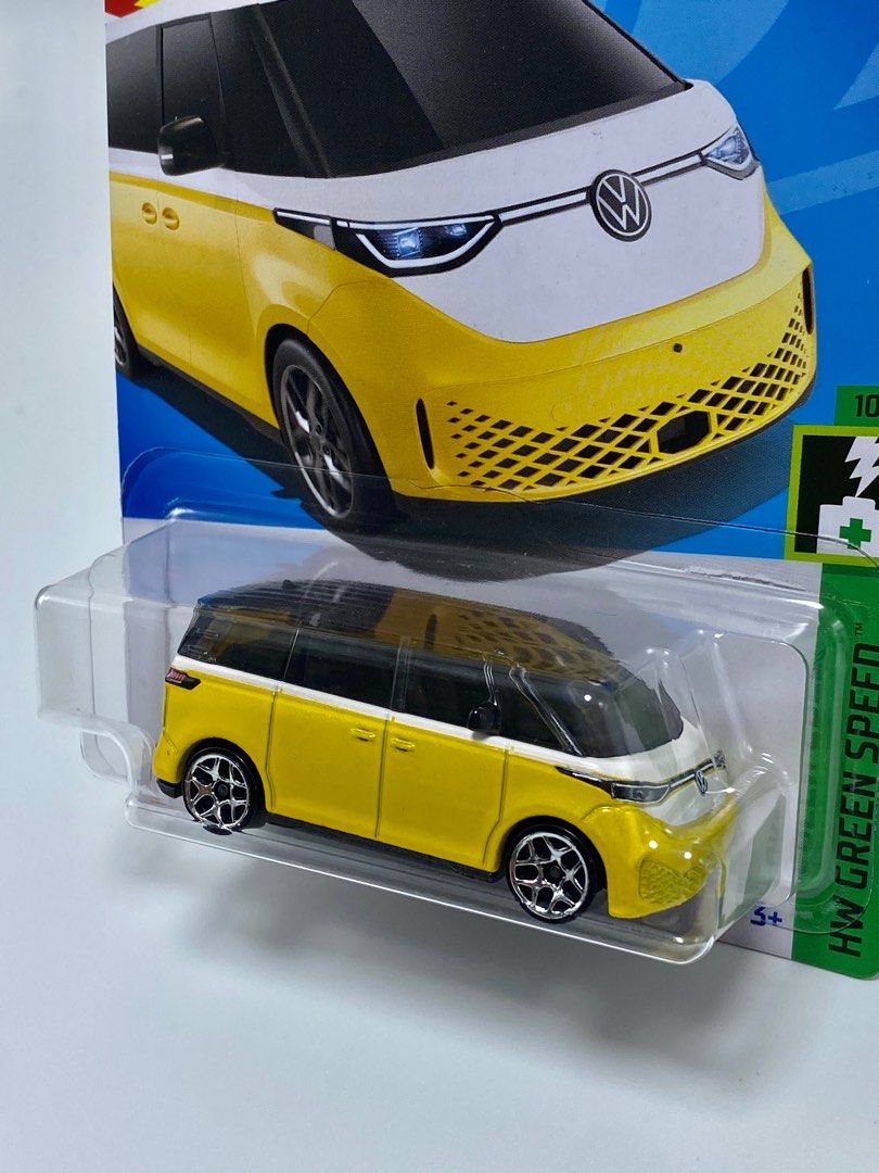 Hot Wheels VOLKSWAGEN ID BUZZ Yellow White VW Pickup Mini Van Bus Truck EV Electric Vehicle 1 64