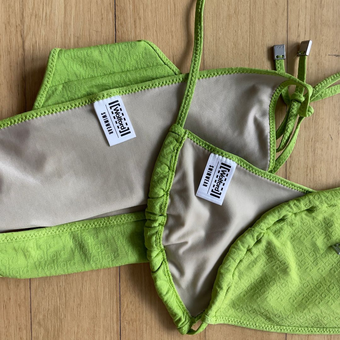 Wolford Triangle Bikini Logo Style Swimwear Women S Fashion