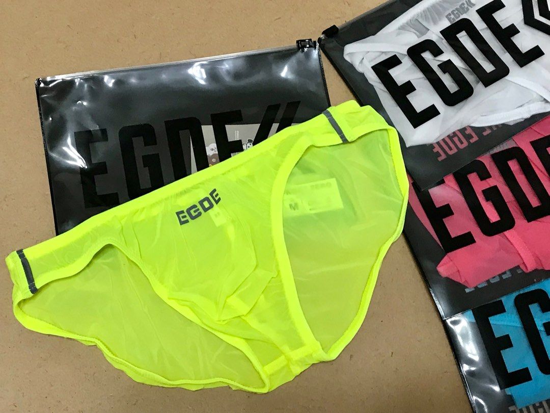 EGDE Frost 男裝內褲 比堅尼 透視 性感 瑩光黃 透白 紅 藍 Bikini see through summer 夏日 not