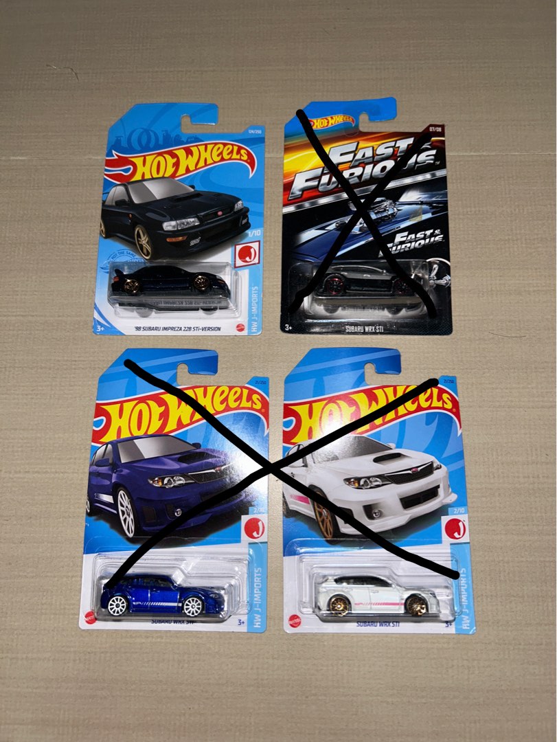 Hot Wheels Subaru WRX STI Impreza B JDM Fast And Furious Hobbies Toys Toys Games On