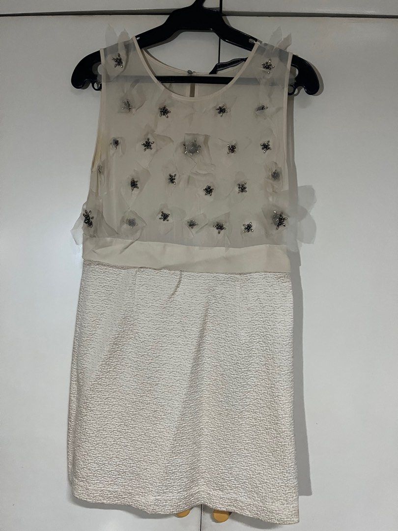 Zara Nude Dress On Carousell