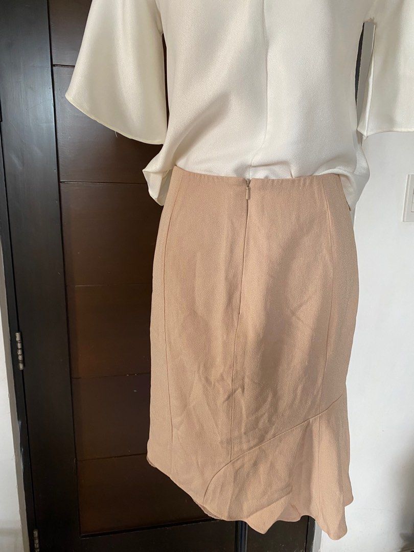 Graduation Dress White Nude On Carousell