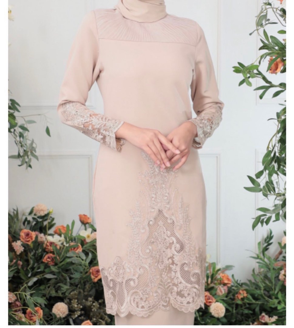 Myravallyn Kurung Nude Beige Women S Fashion Muslimah Fashion Baju
