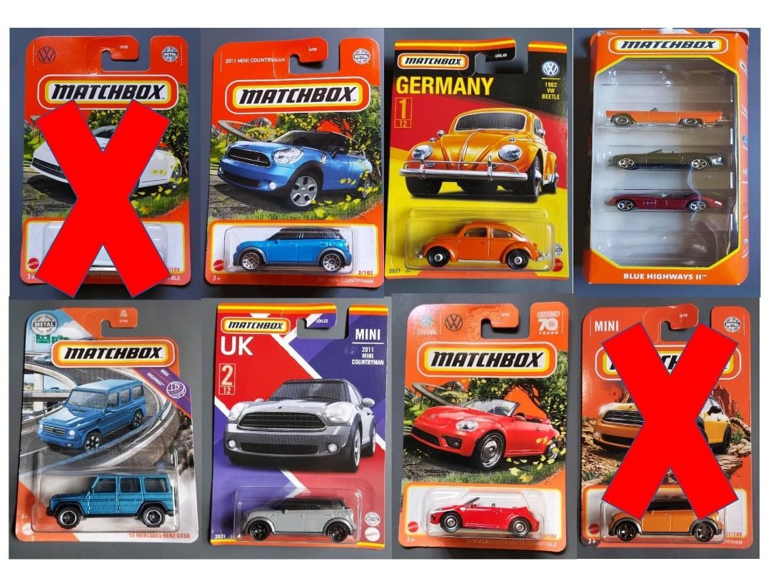 Hot Wheels Matchbox 2019 Volswagen Beetle Convertible 2011 Mini Countryman Stars Of Germany