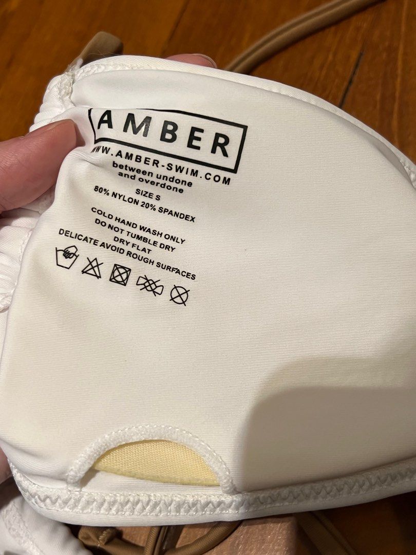 Amber Swim Amberswim Isabelle Bikini Top And Bottom In White Ivory Women S Fashion Swimwear