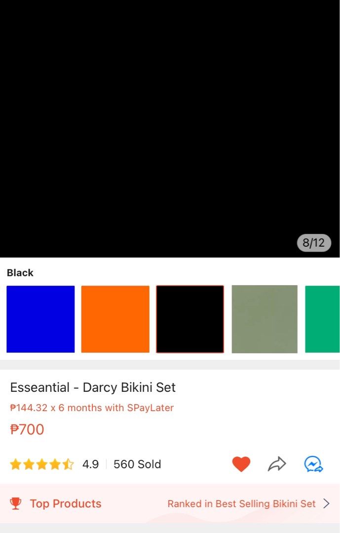Esseantial Darcy Bikini Set Black On Carousell