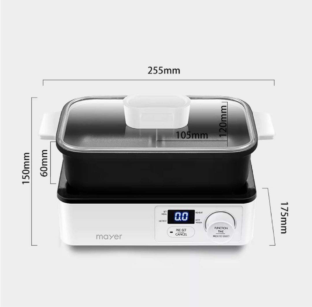 Mayer L Personal Set Meal Cooker With Non Stick Yuan Yang Pot Mmsm Yuan Yang Hot Pot