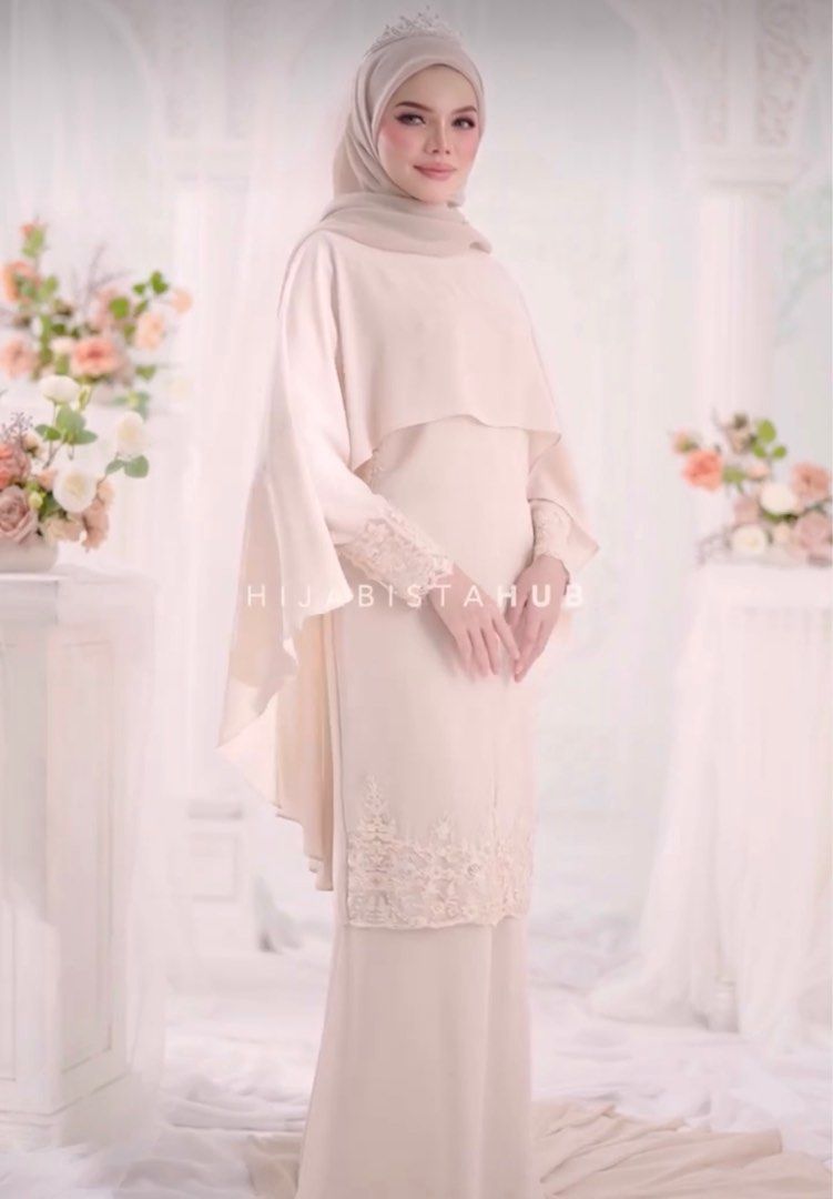 Hadley Kurung Hijabistahub Baju Tunang Nikah Sanding Nude Colour Read
