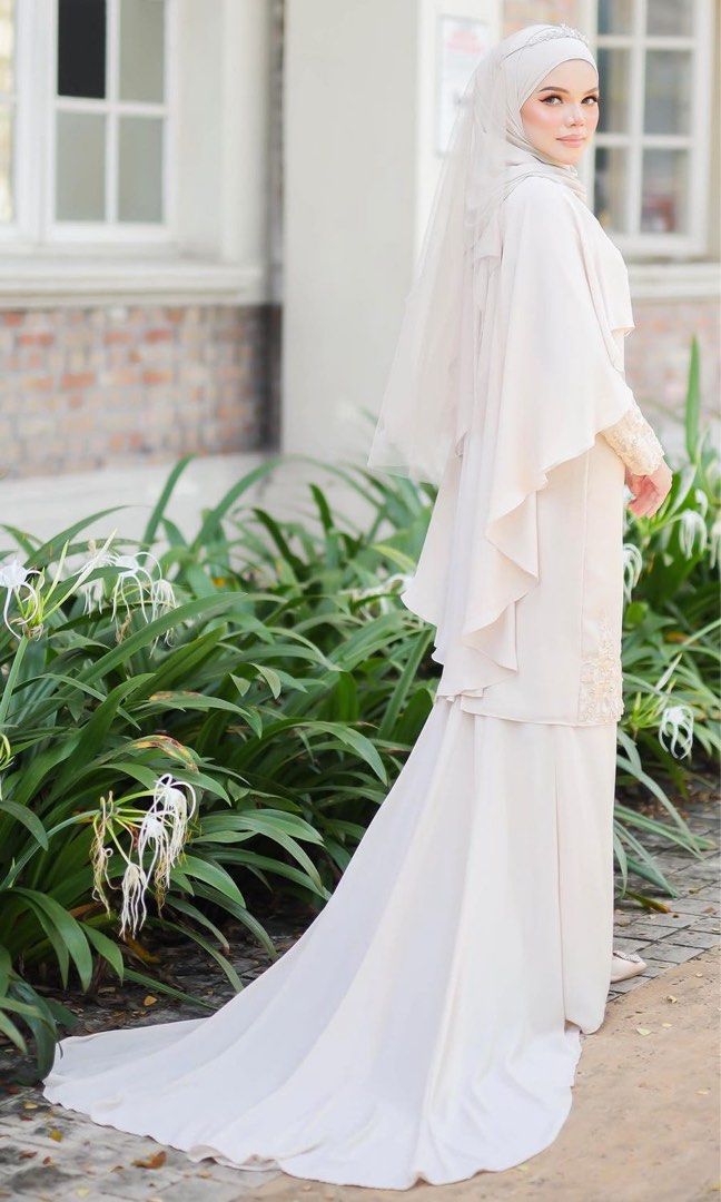 Hadley Kurung Hijabistahub Baju Tunang Nikah Sanding Nude Colour Read