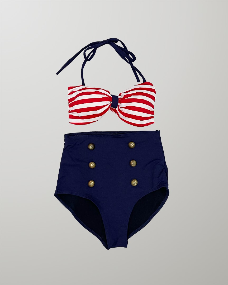 HIGHWAIST PIN UP RETRO BIKINI On Carousell