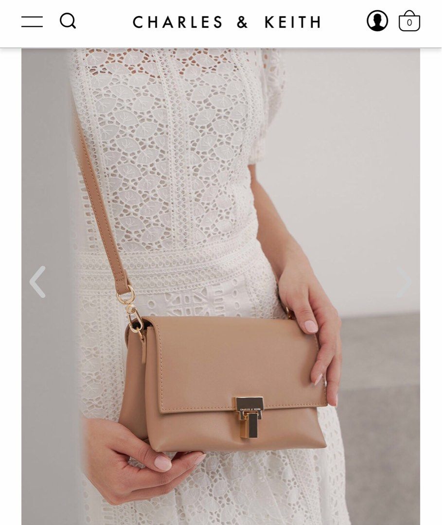 Bag Charles Keith Nude Barang Mewah Tas Dompet Di Carousell