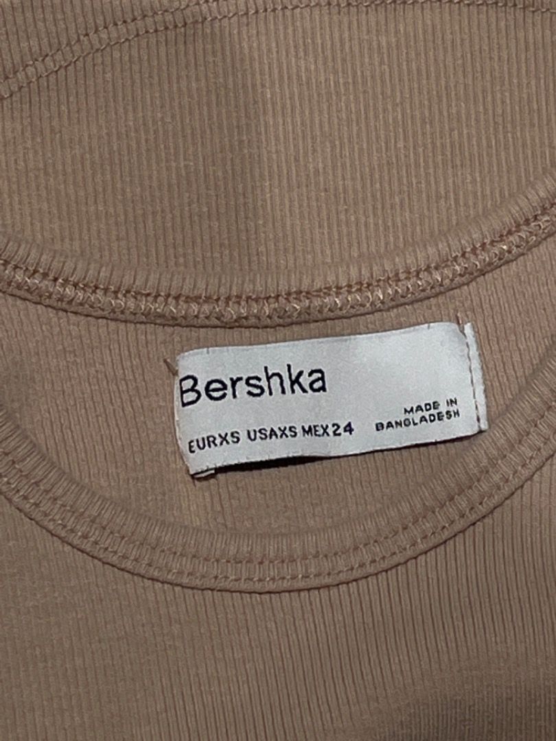 Bershka Nude Tank Top Women S Fashion Tops Sleeveless On Carousell