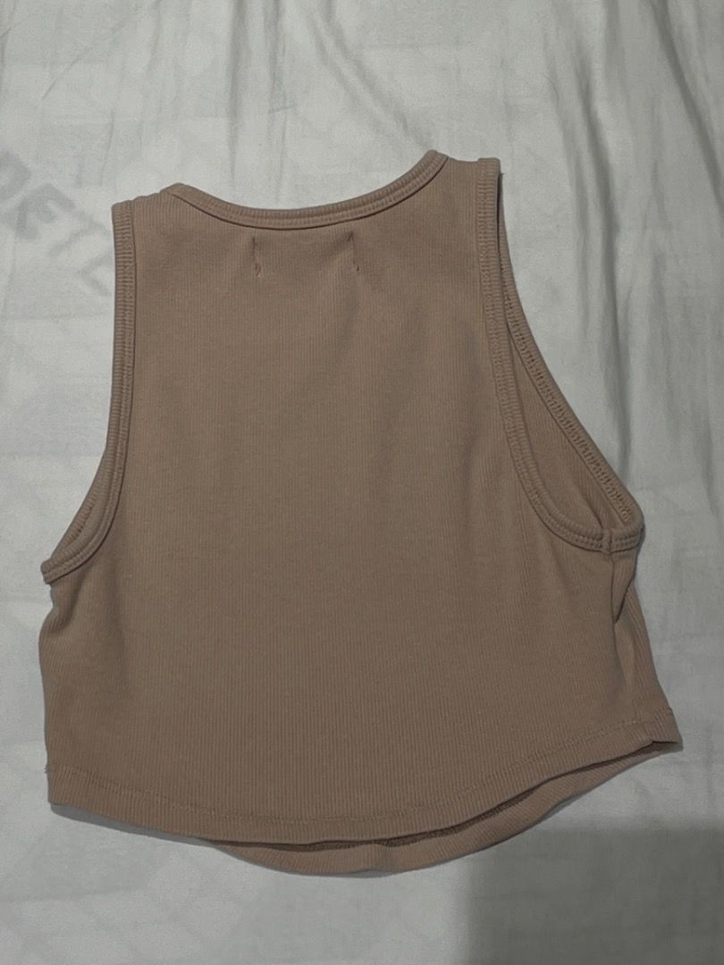 Bershka Nude Tank Top Women S Fashion Tops Sleeveless On Carousell