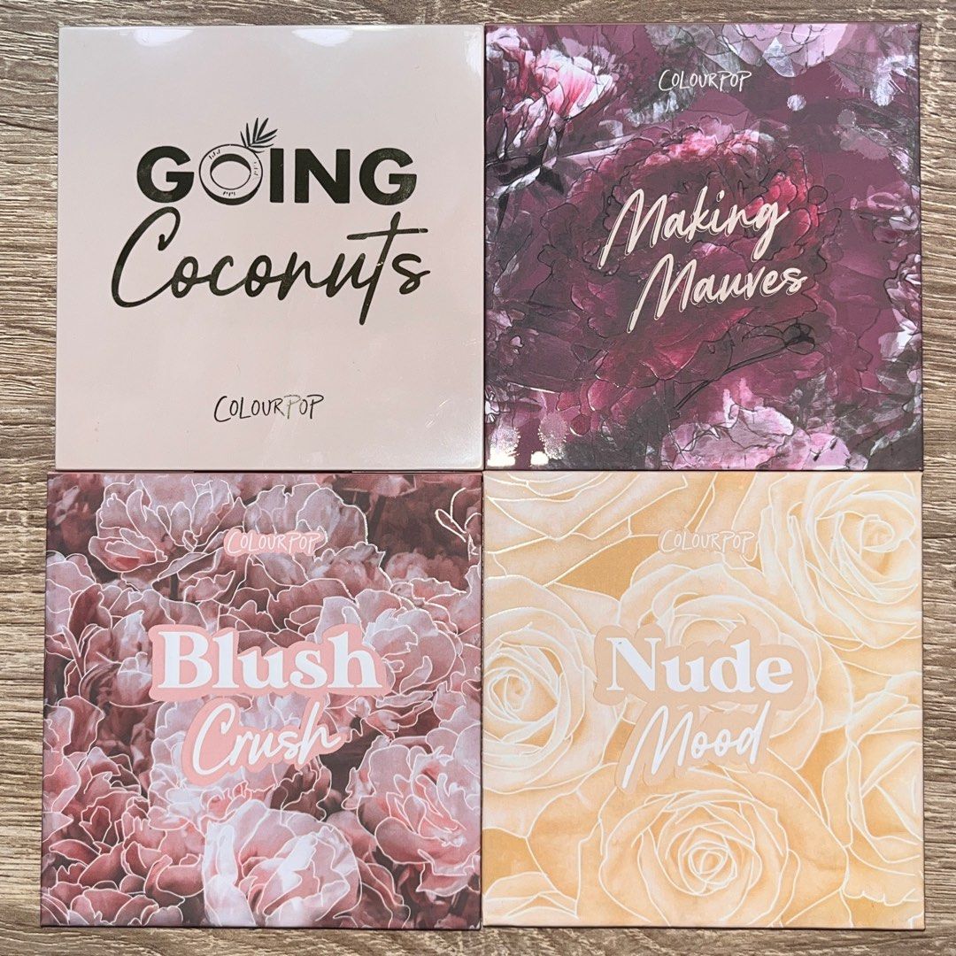 Colourpop 眼影盤 going coconuts making mauves blush crush nude mood