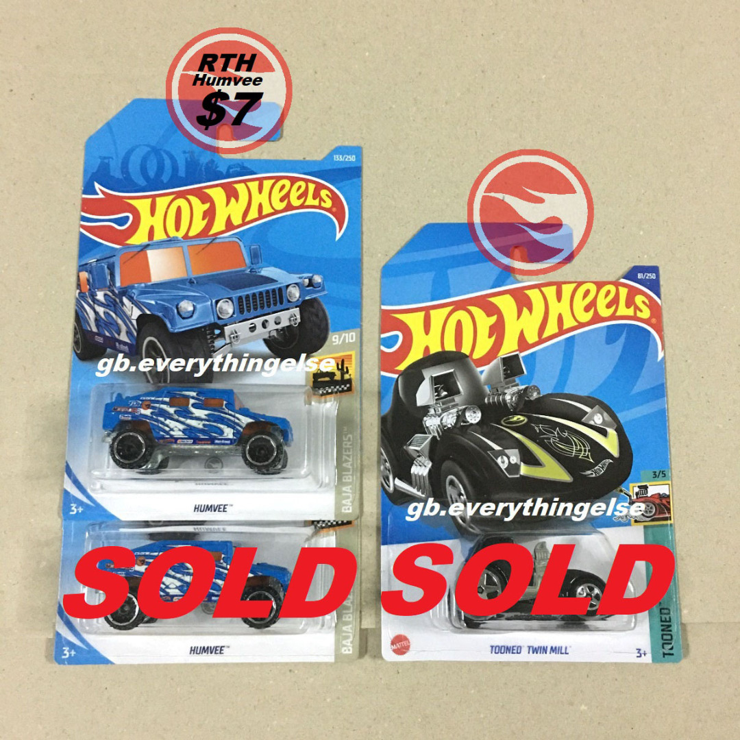 Hot Wheels Mainline Regular Treasure Hunt RTH Humvee Twin Mill Camaro