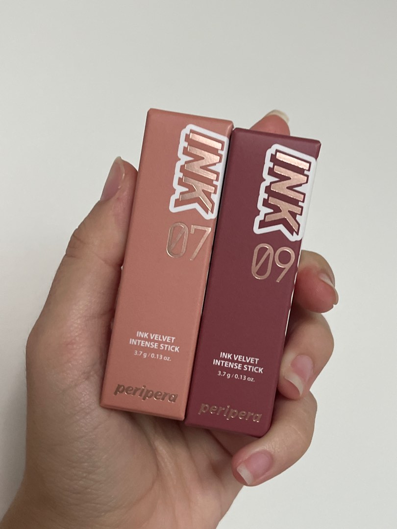 Peripera Ink Velvet Intense Lipstick Shade 07 Sand Nude Shade 09 Move Mauve Beauty