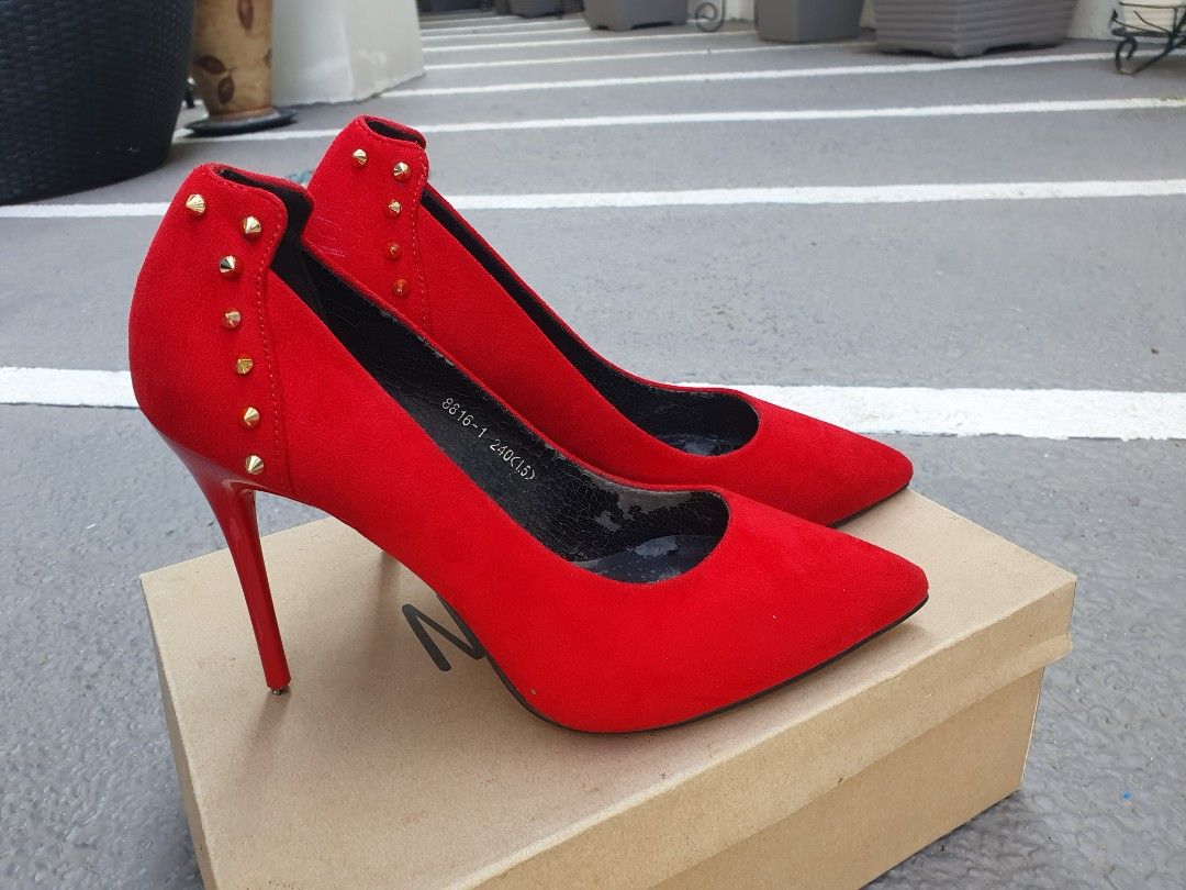Red Hot Stiletto Heels On Carousell
