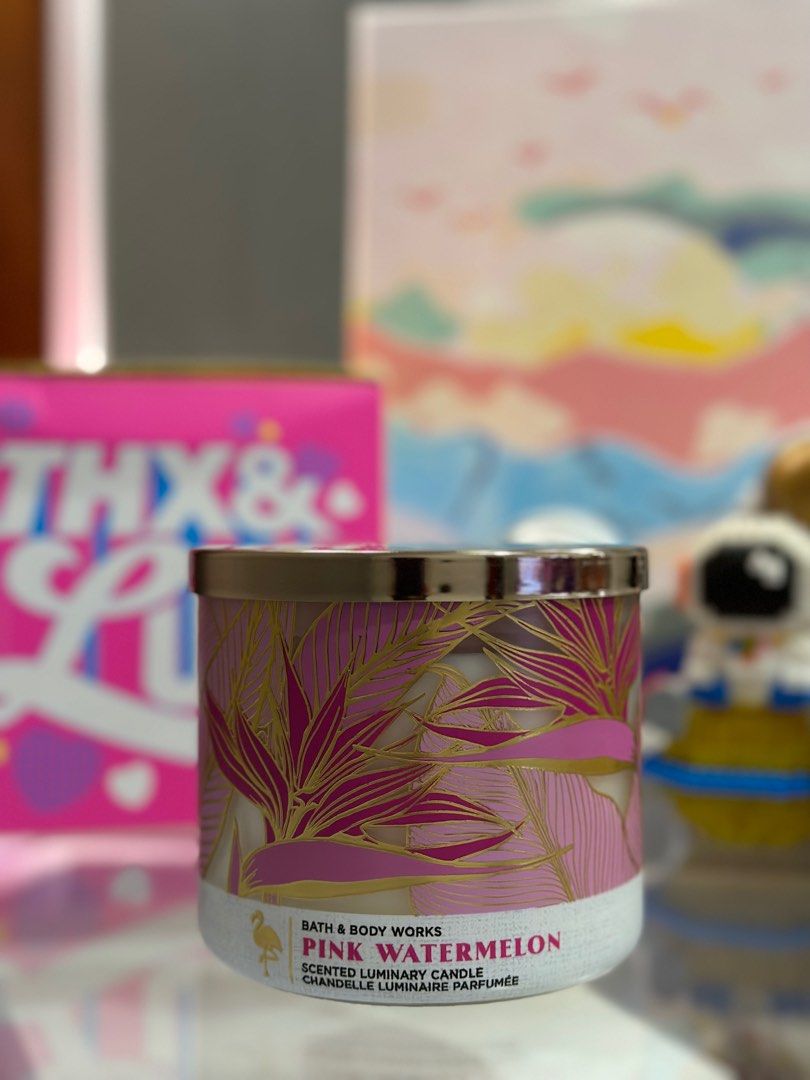 New Bbw Wick Scented Candle Pink Watermelon On Carousell