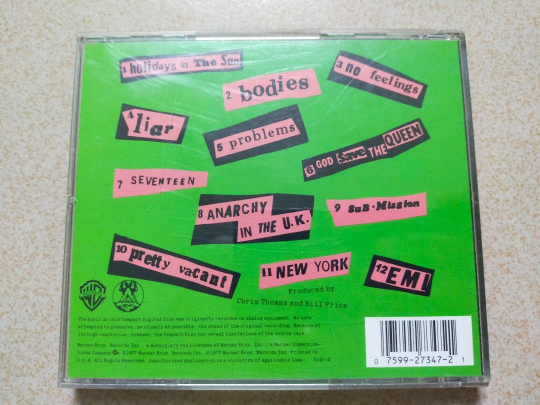 Sex Pistols Nevermind The Bollock Hobbies Toys Music Media CDs DVDs On Carousell