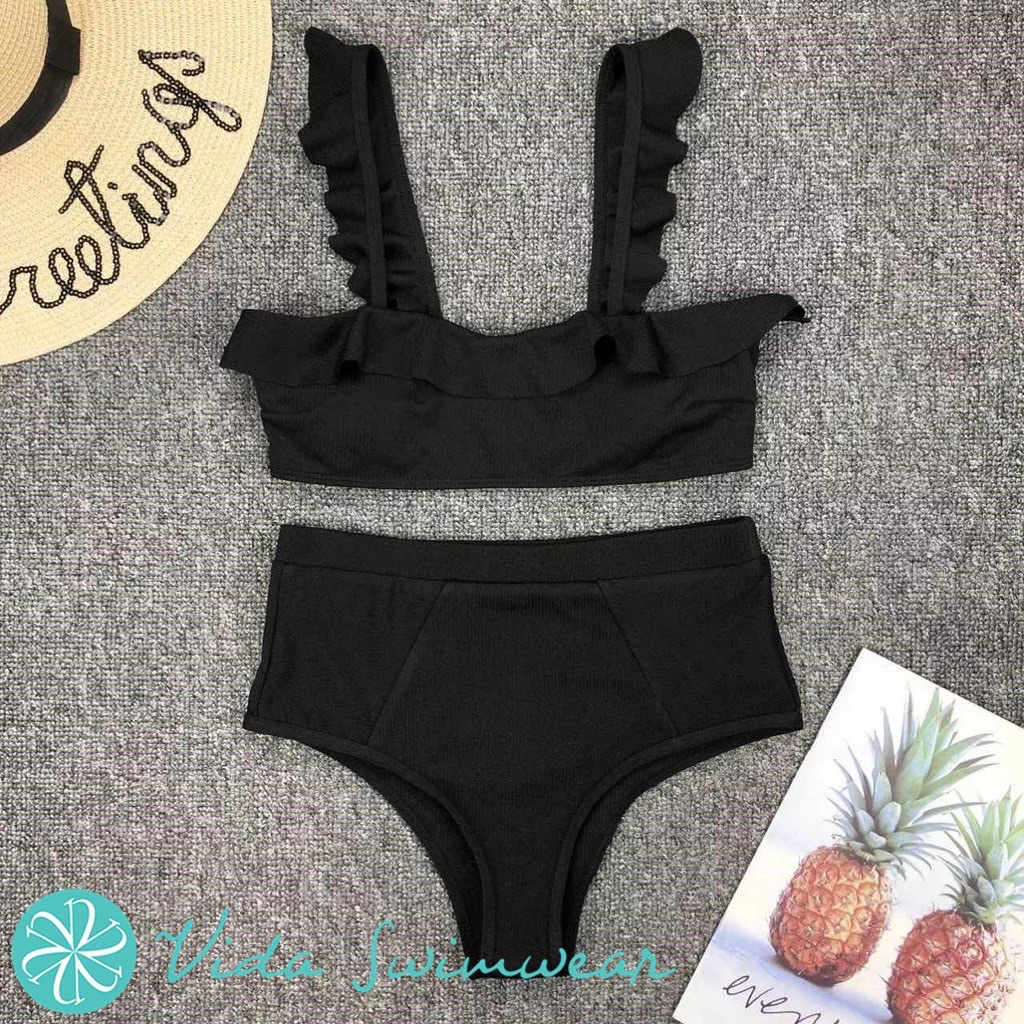 Bikini Ruffle Two Piece Swimsuit On Carousell