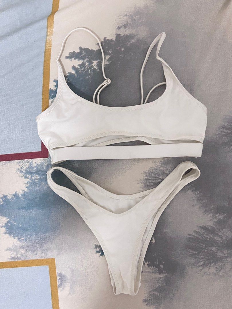 White Two Piece Bikini With Freebie On Carousell