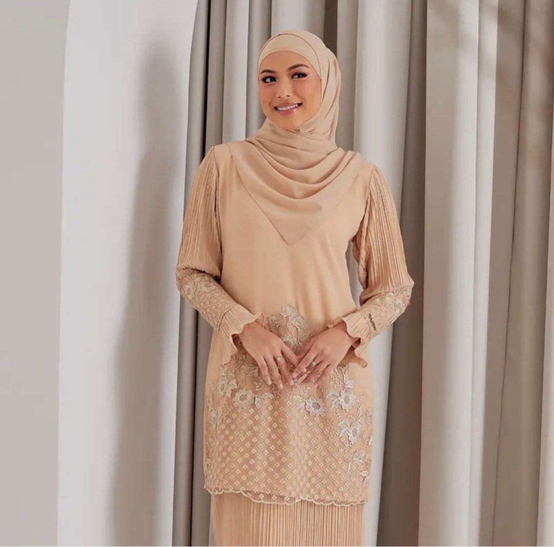 Carya Zara Baju Kurung Nude Women S Fashion Muslimah Fashion Baju