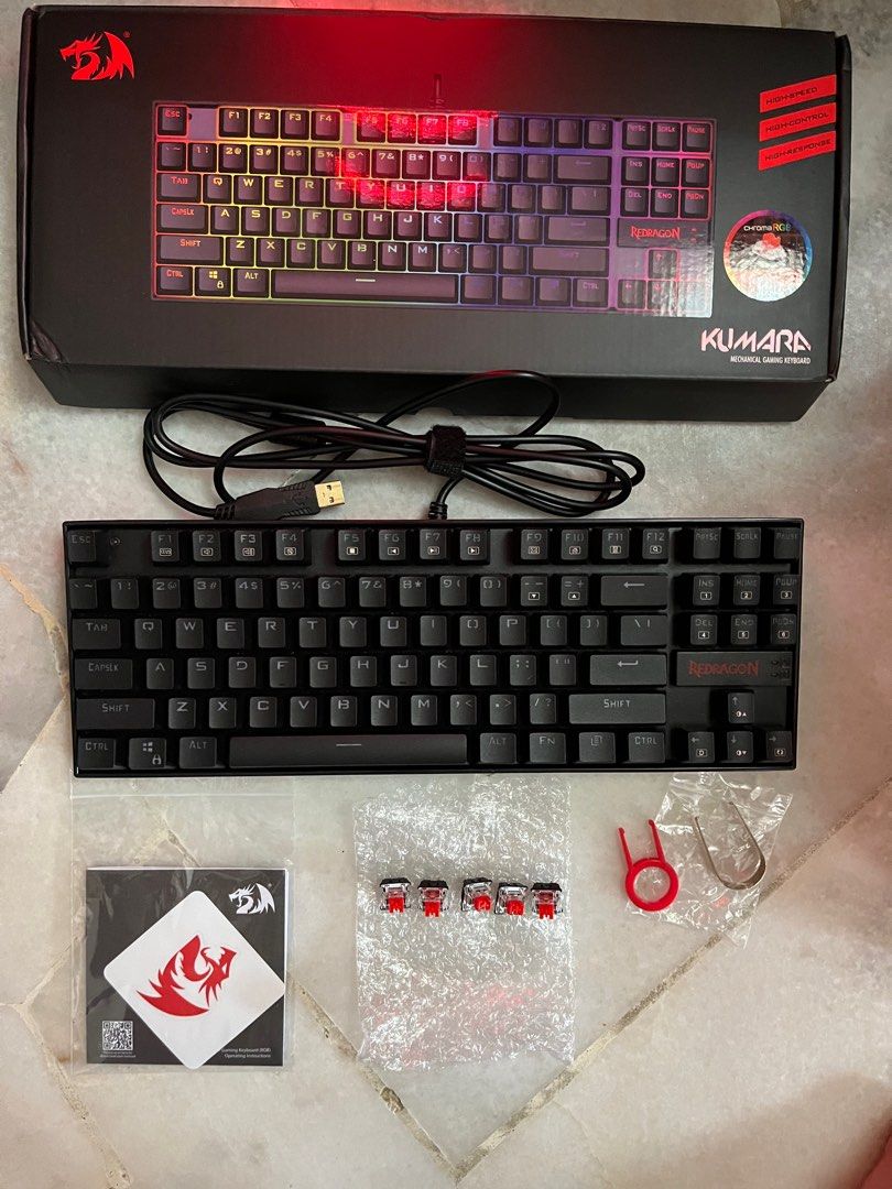 Redragon K Kumara Hot Swappable Rgb Mechanical Keyboard Keys Tkl Gaming Computers Tech