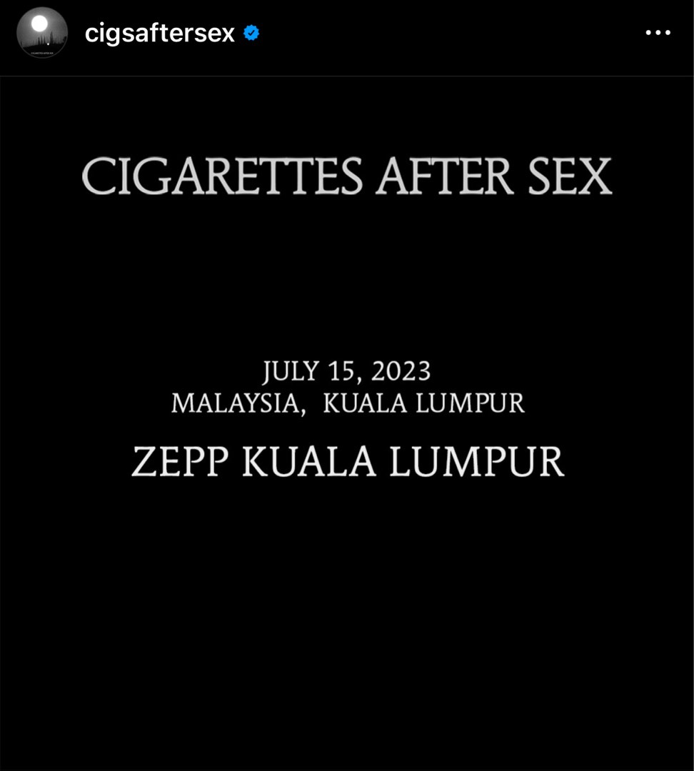 Cat Cigarette After Sex Zepp Kl Tickets Vouchers Event Tickets