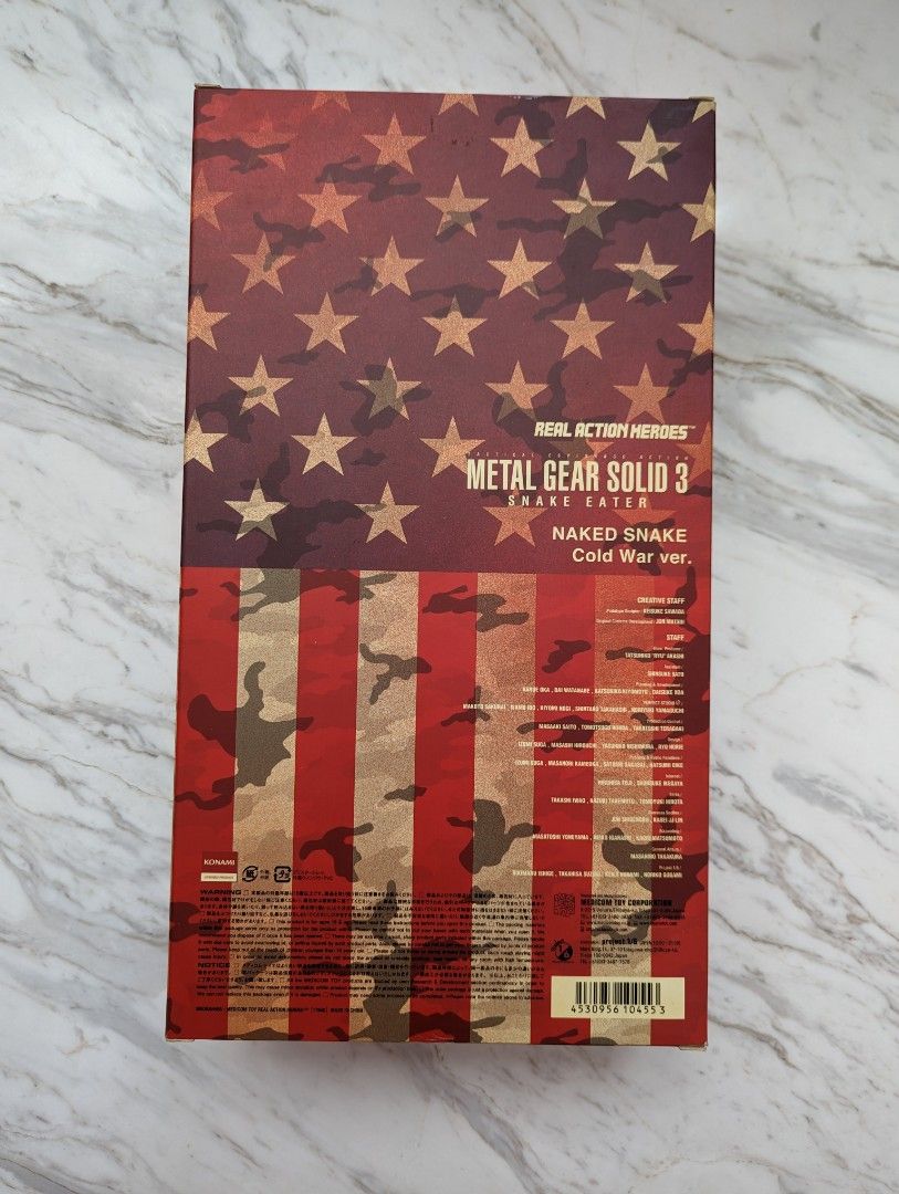 Medicom Real Action Heroes Rah Metal Gear Solid Snake Eater Naked Snake Cold War Version