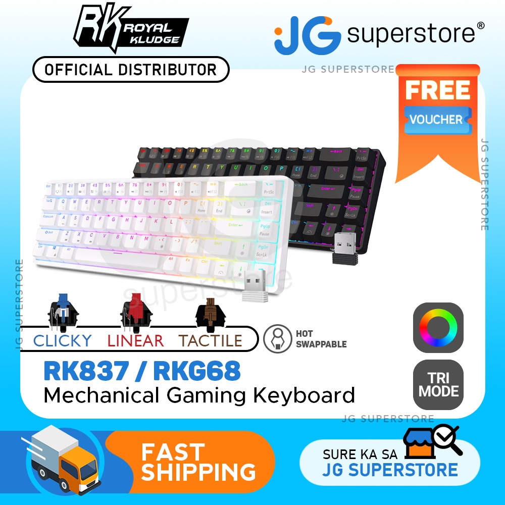 Royal Kludge Rk Rkg Keys Mechanical Gaming Keyboard G Wireless Hot Swappable Tkl With