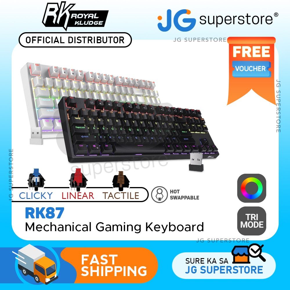 Royal Kludge Rk Sink Rgb Keys Mechanical Gaming Keyboard G Wireless Wired Hot Swappable