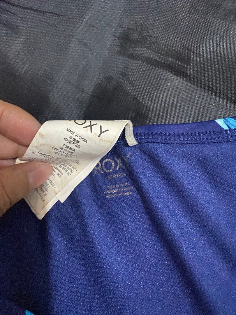 Roxy Bikini Set Blue Summer Beach Bali Fesyen Wanita Pakaian Wanita Lainnya Di Carousell