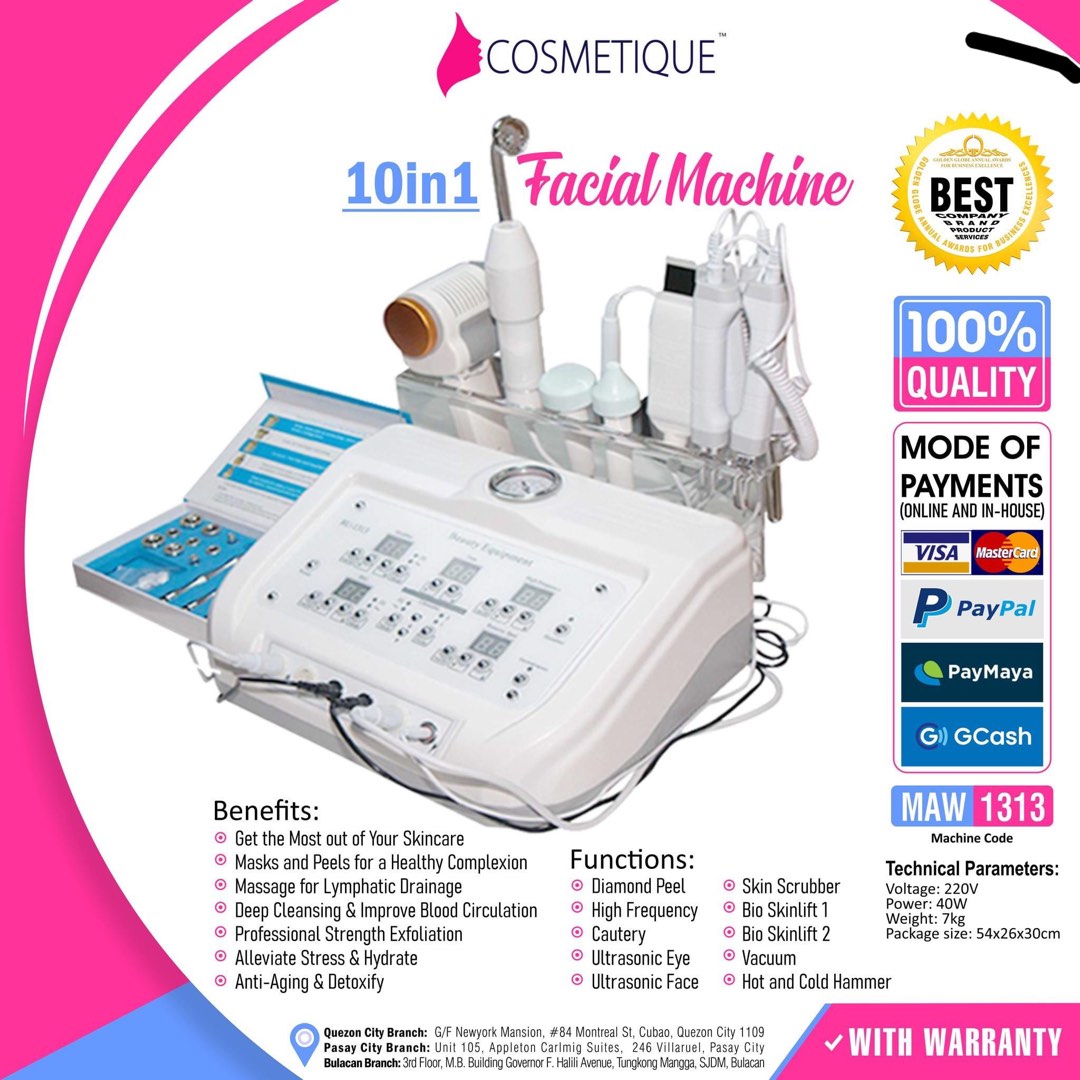Free Demo With Warranty Multifunctions Facial Machine In Facial Machine Hot And Cold Hammer