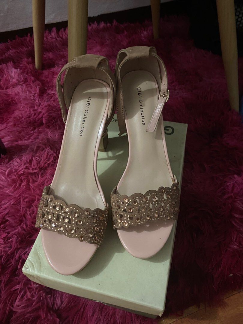 Gibi Heels Nude Pink Women S Fashion Footwear Heels On Carousell