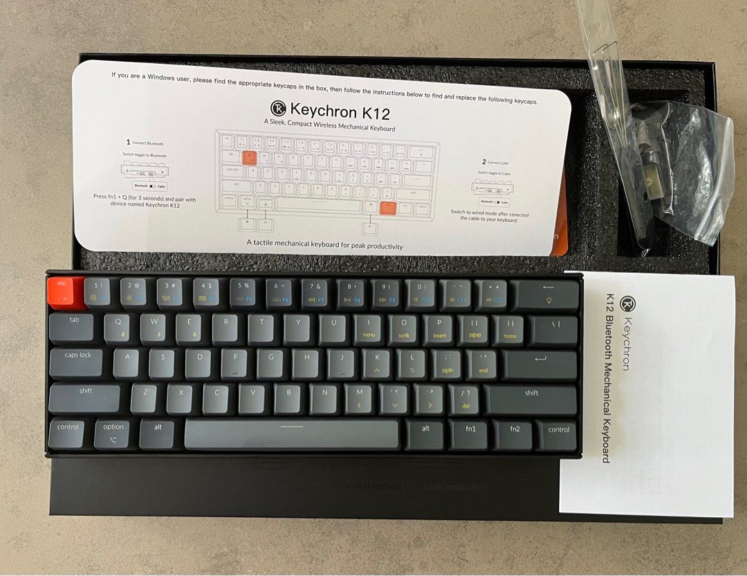 Keychron K Rgb Hot Swappable Wireless Mechanical Keyboard Brown Switch Computers Tech