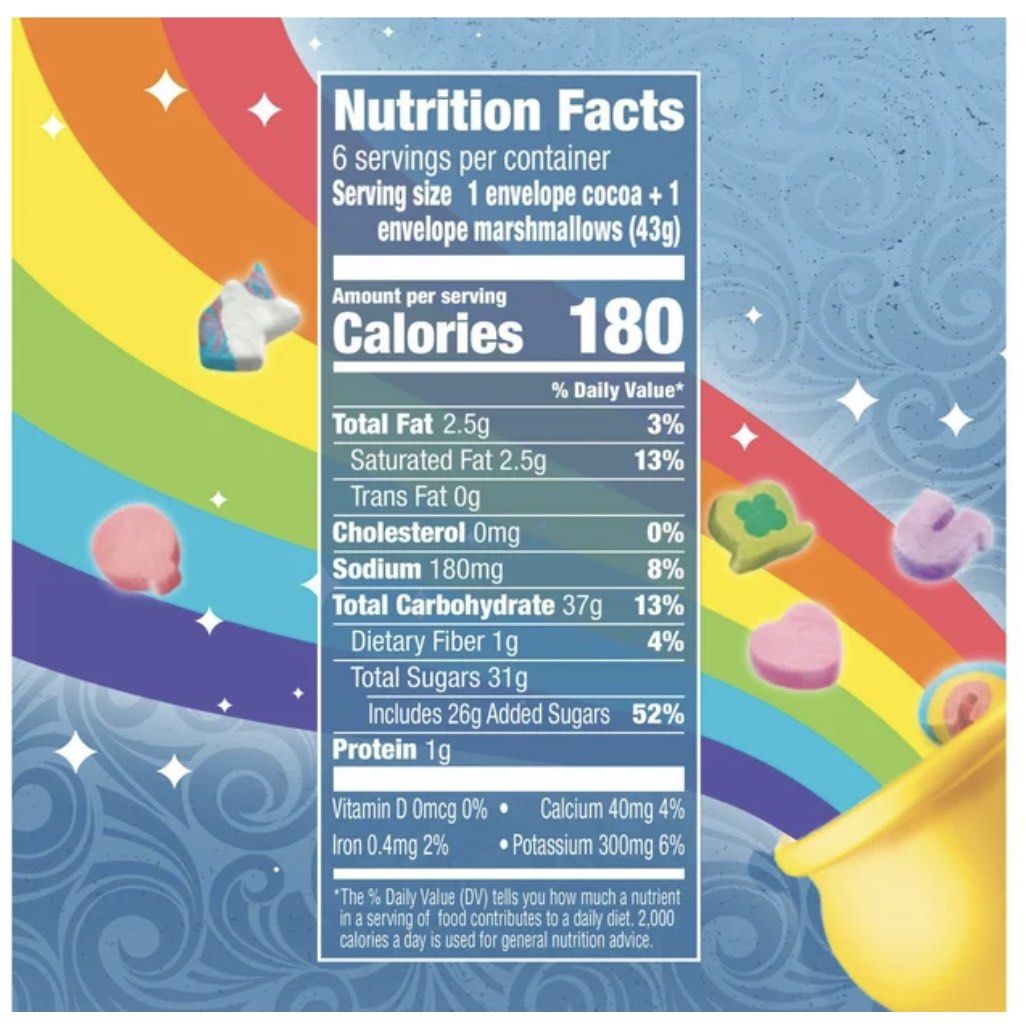 Swiss Miss Lucky Charms Hot Chocolate With Marshmallows Marbits Food Drinks Beverages On