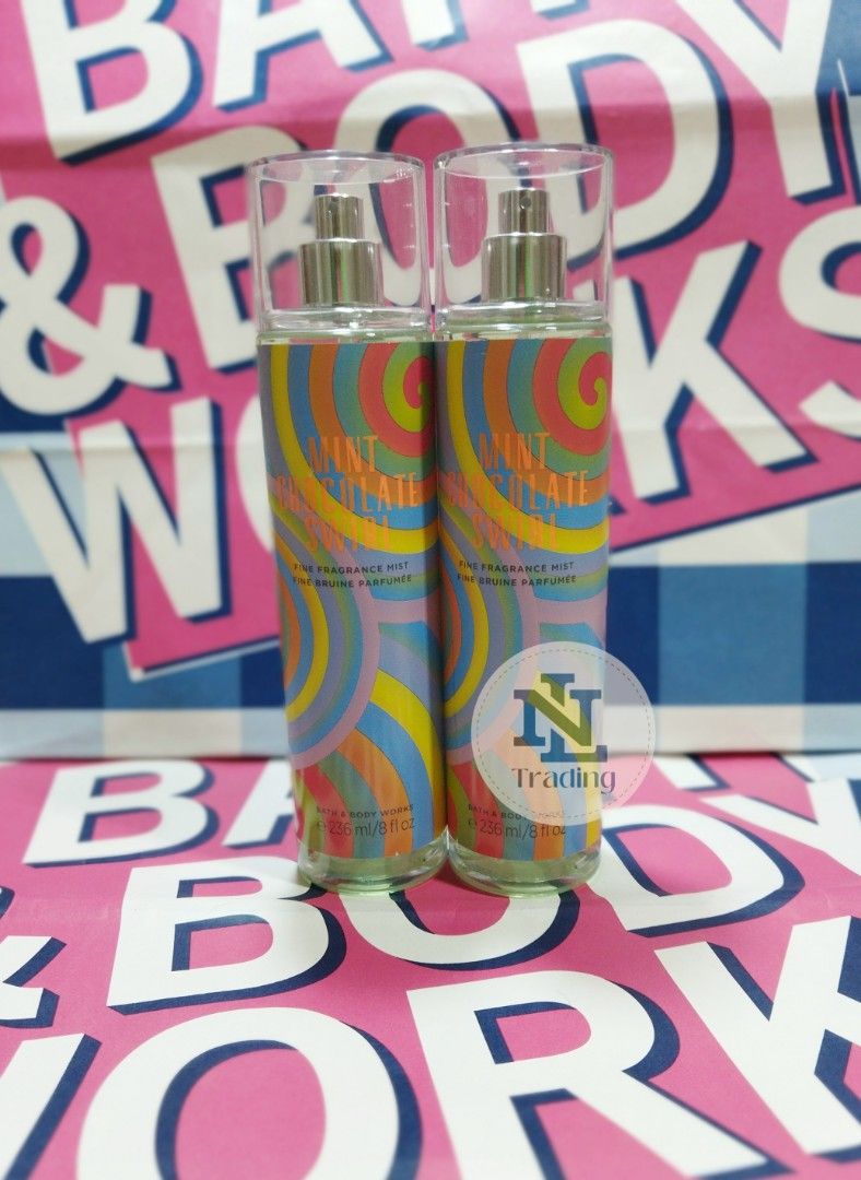 AUTHENTIC BBW Mint Chocolate Swirl Body Mist Limited Edition Beauty Personal Care
