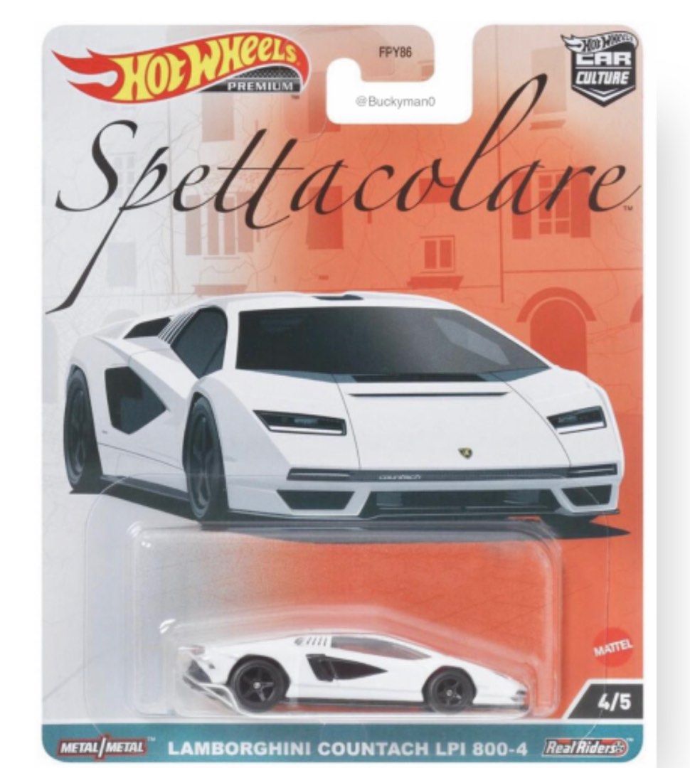 Hot Wheels Premium Lamborghini Countach LP 5000 QV Spettacolare Hobbies Toys Toys Games On